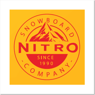 Nitro Snowboards Powder Power Red Posters and Art